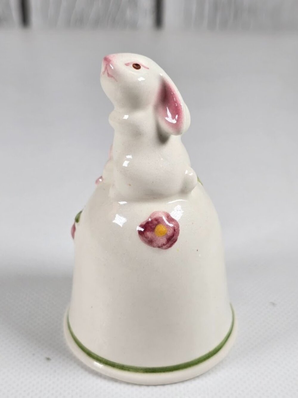 Avon Bunny Rabbit Bell Porcelain Figurine 1984 Brazil Vintage Decor
